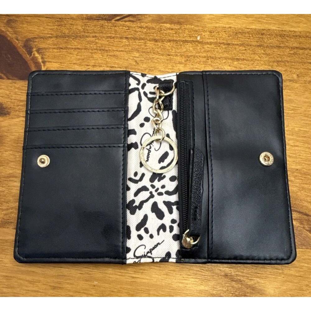 Jessica Simpson Python Print Small Wallet Keychain Black NWOT - Picture 7 of 16